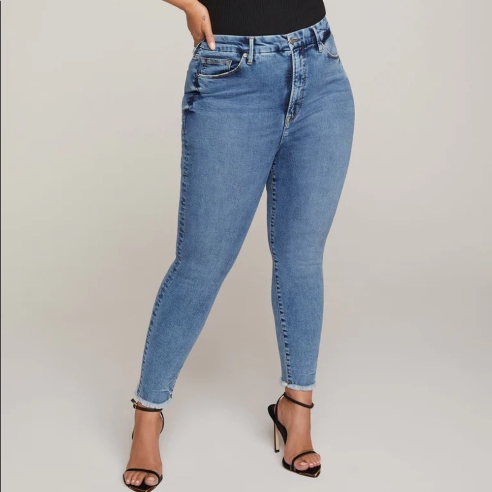 Good American Good Waist Crop High Rise Jeans